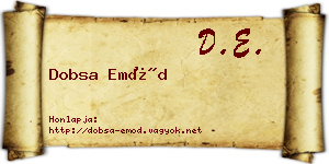 Dobsa Emőd névjegykártya